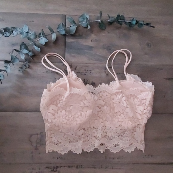 LAST 2! Stretch Lace Bra Bralette Nude - Picture 2 of 3